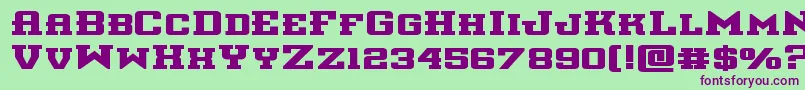 interceptorboldexpand Font – Purple Fonts on Green Background