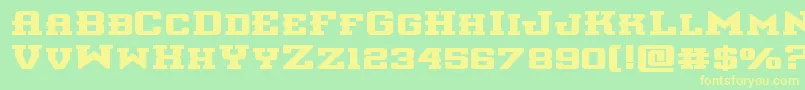 interceptorboldexpand Font – Yellow Fonts on Green Background