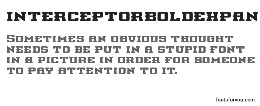 Review of the Interceptorboldexpand Font