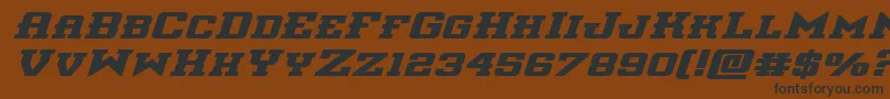 interceptorboldexpandital Font – Black Fonts on Brown Background