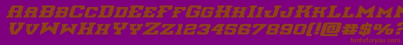 interceptorboldexpandital Font – Brown Fonts on Purple Background