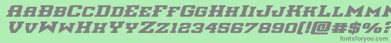 interceptorboldexpandital Font – Gray Fonts on Green Background