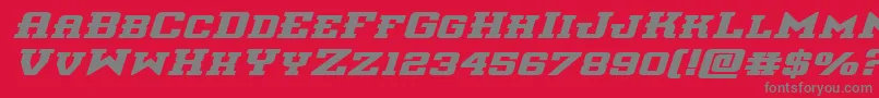 interceptorboldexpandital Font – Gray Fonts on Red Background