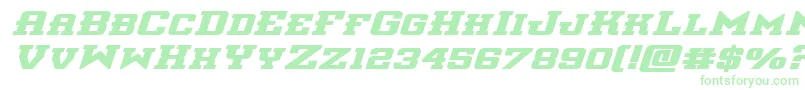 interceptorboldexpandital Font – Green Fonts on White Background