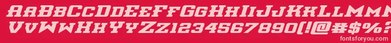 interceptorboldexpandital Font – Pink Fonts on Red Background