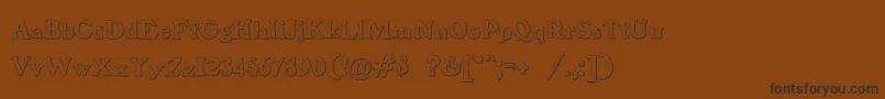 BenjaminfranklinBeveled Font – Black Fonts on Brown Background