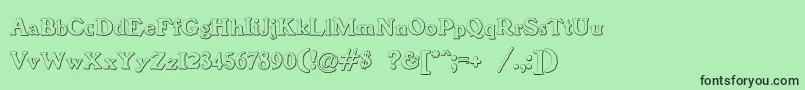 BenjaminfranklinBeveled Font – Black Fonts on Green Background