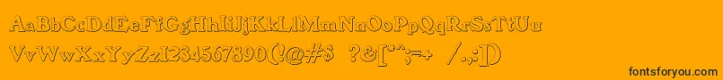 BenjaminfranklinBeveled Font – Black Fonts on Orange Background