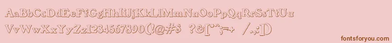 Police BenjaminfranklinBeveled – polices brunes sur fond rose