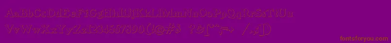 BenjaminfranklinBeveled Font – Brown Fonts on Purple Background