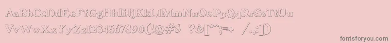 BenjaminfranklinBeveled Font – Gray Fonts on Pink Background