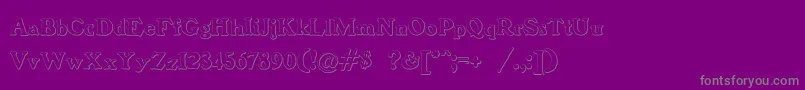 BenjaminfranklinBeveled Font – Gray Fonts on Purple Background