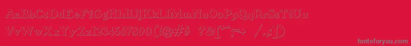 BenjaminfranklinBeveled Font – Gray Fonts on Red Background