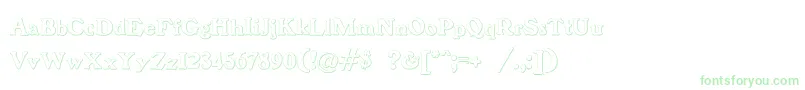BenjaminfranklinBeveled Font – Green Fonts on White Background