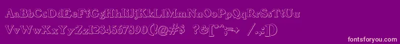 BenjaminfranklinBeveled Font – Pink Fonts on Purple Background