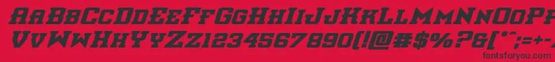 interceptorboldital Font – Black Fonts on Red Background