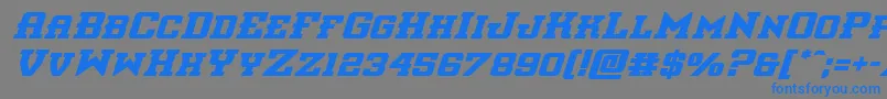 interceptorboldital Font – Blue Fonts on Gray Background