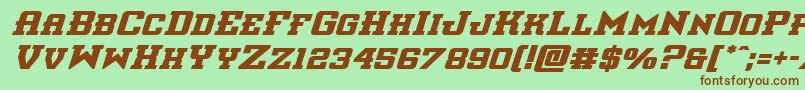 interceptorboldital Font – Brown Fonts on Green Background