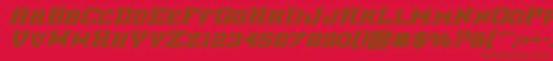 フォントinterceptorboldital – 赤い背景に茶色の文字