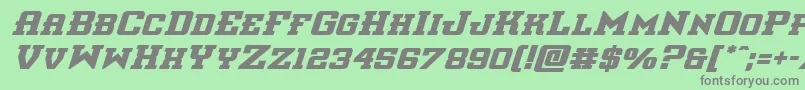 interceptorboldital Font – Gray Fonts on Green Background