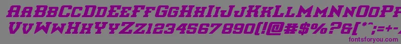 interceptorboldital Font – Purple Fonts on Gray Background