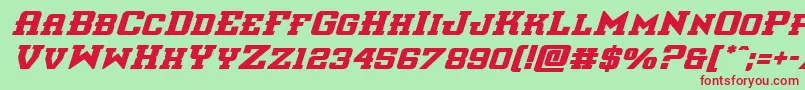 interceptorboldital Font – Red Fonts on Green Background