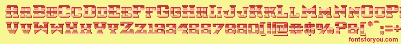 Шрифт interceptorchrome – красные шрифты на жёлтом фоне