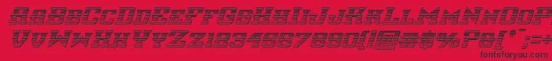 interceptorchromeital Font – Black Fonts on Red Background