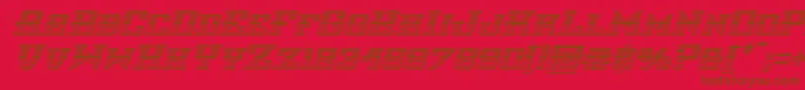 フォントinterceptorchromeital – 赤い背景に茶色の文字