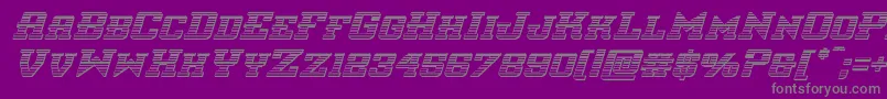 interceptorchromeital Font – Gray Fonts on Purple Background