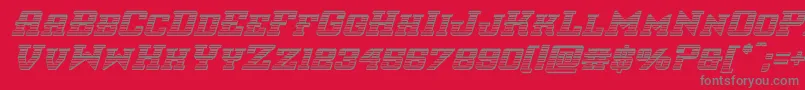 Czcionka interceptorchromeital – szare czcionki na czerwonym tle