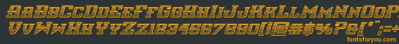 interceptorchromeital Font – Orange Fonts on Black Background