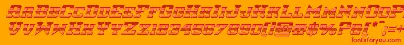 Шрифт interceptorchromeital – красные шрифты на оранжевом фоне