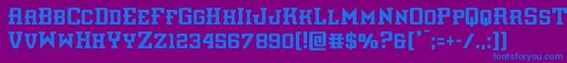 interceptorcond Font – Blue Fonts on Purple Background