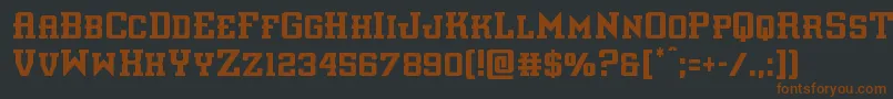 interceptorcond-fontti – ruskeat fontit mustalla taustalla