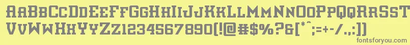 フォントinterceptorcond – 黄色の背景に灰色の文字