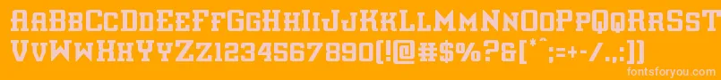 interceptorcond Font – Pink Fonts on Orange Background