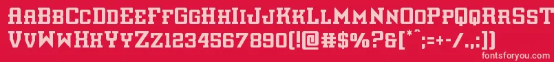 interceptorcond Font – Pink Fonts on Red Background