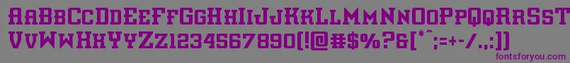 interceptorcond Font – Purple Fonts on Gray Background