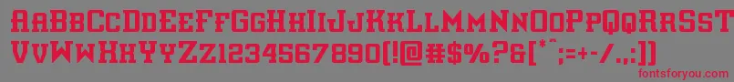 interceptorcond Font – Red Fonts on Gray Background