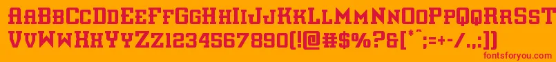 interceptorcond Font – Red Fonts on Orange Background