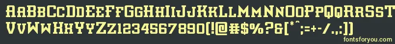 interceptorcond Font – Yellow Fonts on Black Background