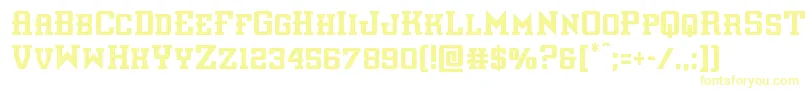 interceptorcond Font – Yellow Fonts on White Background