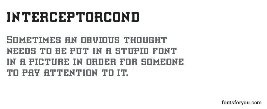 Review of the Interceptorcond Font