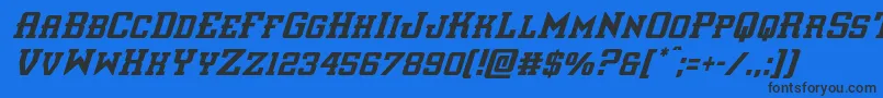 interceptorcondital Font – Black Fonts on Blue Background