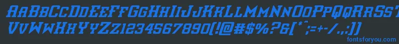 interceptorcondital Font – Blue Fonts on Black Background