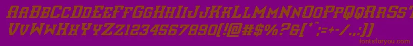 interceptorcondital Font – Brown Fonts on Purple Background