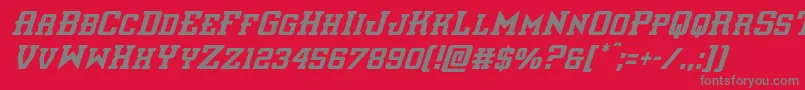 interceptorcondital Font – Gray Fonts on Red Background