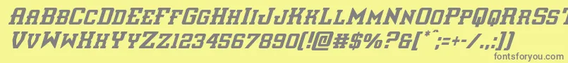 interceptorcondital Font – Gray Fonts on Yellow Background