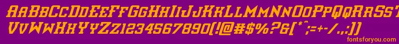 interceptorcondital Font – Orange Fonts on Purple Background